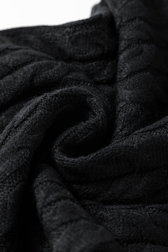 Cable Knit High Neck Sweater Vest