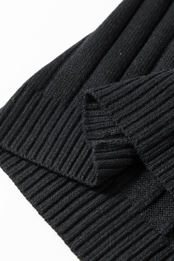 Cable Knit High Neck Sweater Vest