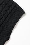 Cable Knit High Neck Sweater Vest