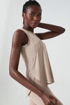 Apricot Pink Solid Color Quick Dry Active Tank Top