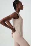 Apricot Pink Solid Color Quick Dry Active Tank Top