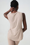 Apricot Pink Solid Color Quick Dry Active Tank Top