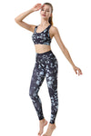 Black Printed High Waist Tummy Control Active Leggings
