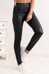 LA Society Black Faux Leather Skinny Leggings
